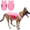 UPF 50+ Sun Protection Dog Shirt,Quick-Dry Soft Dog Clothes for Medium Dogs Boy, Breathable Lightweight Dog Tshirts with Reflective Strip Sleeveless Dog Vest Pet Apparel Cat Outfit