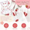 Dog Dresses for Small Dogs Girl Female Dog Clothes Cat Clothes Cat Dress Cute Cotton Extra Small Summer Clothes Bow Decor Printed Strawberry Dog Birthday Outfit Small Puppy Clothes White XL