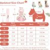 Cute Plaid Dog Dress Harness Leash Set for Small Medium Dog Cats Girl Pink Summer Pet Clothes Bowknot Puppy Princess Dresses Holiday Party Costume Outfits Chihuahua Yorkie Clothing（Pink,L）