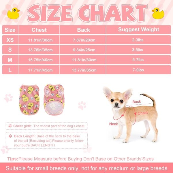 Dog Shirts for Small Dogs Girl Boy Dog Clothes Vest Cute Small Dog Shirt Soft Elastic Puppy Clothes Shirt Vest Pet T-Shirt Breathable Puppy Cat Clothes Tiny Dog Outfit Apparel