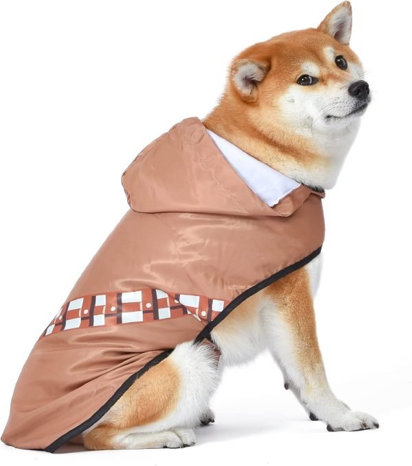 Pets Yoda Raincoat- Large | L Yoda Raincoat for Dogs  for Pets | Raincoat for Dogs with Leash Attachment Slit in Yoda Design Size Large