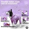 Dog Raincoat, Dog Rain Jacket for Puppy Dog with Hat, Small Dog Lightweight Raincoat, Waterproof Rain Jacket with Reflective Strip. (Purple, Medium)