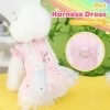 71Z2cAzz0RL._AC_SL1500 Small Dog Harness Dress Pink Cute Rainbow Tutu Dresses for Dogs Princess Summer Puppy Dog Dress for Small Dogs Girl Cat Dresses Clothes for Cats Only Shih Tzu Chihuahua Dog Clothes, Small