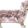 71ZdtLNP_sL._AC_SL1500 Dog Raincoat, Clear Flower Dog Rain Jacket, Puppy Dog Raincoats for Small Medium Large Dogs Poncho Raincoat with Hood, Waterproof Rain Coat for Dogs with Harness Hole Portable (Pink,S)