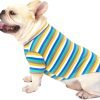 Small Dog Shirts for Small Dogs, Stretchy Dog Summer Clothes French Bulldogs Clothes, Striped Designer Dog Clothes Shirts for Dogs Cats, Puppy Shirts for Small Dogs Boy Girls (M)