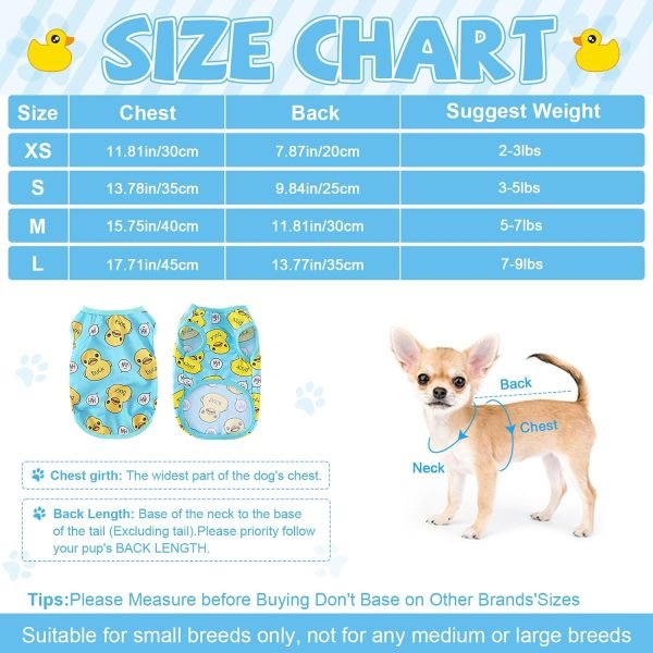 Dog Shirts for Small Dogs Girl Boy Dog Clothes Vest Cute Small Dog Shirt Soft Elastic Puppy Clothes Shirt Vest Pet T-Shirt Breathable Puppy Cat Clothes Tiny Dog Outfit Apparel