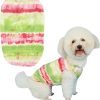 Dog T-Shirts 100% Cotton Soft Puppy Clothes Cute Prints Dogs Pocket Shirt for Small Dogs (Small PinkCat)