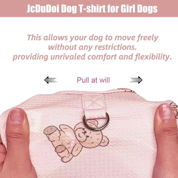 Dog Pink T-Shirts Vest for Girls,Lightweight Stretchy Dog Tee Shirt Breathable Soft Cool Vests,Clothes for Puppy Kitty Cats Small Medium Dogs（Pink,Small）