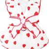 Dog Dresses for Small Dogs Girl Female Dog Clothes Cat Clothes Cat Dress Cute Cotton Extra Small Summer Clothes Bow Decor Printed Strawberry Dog Birthday Outfit Small Puppy Clothes White XL