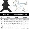 Dog Winter Coat with Legs,Water Resistant Dog Jumpsuit,Full Body Dog Clothes,Fleece Lined Dog Jacket,Reflective Zipper up Closure Snowsuit Ideal for Small Medium Dog Outdoor-Black-S