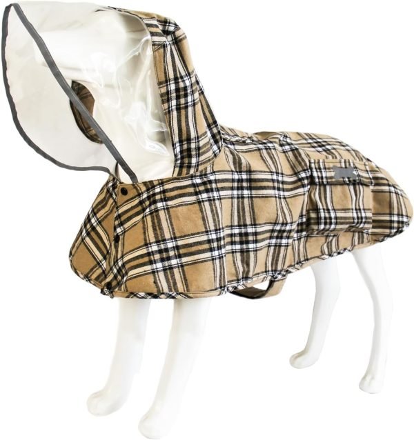 Dog Waterproof Raincoat with Poncho Hoodie, High Reflective Adjustable Yellow Pet Rain Jacket with Leash Hole for Small Medium and Large Dogs (Yellow, XXXX-Large)