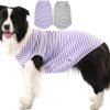 Dog Shirt,Combed Cotton T-Shirts,Soft Cool Boy Girl Tee for Small Dogs Kitty Puppy Chihuahua,Grey Striped S