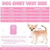 Dog Clothes for Small Dogs Summer Dog Shirt Vest Cute Soft Puppy Clothes Cool Breathable Dog T-Shirt Yorkie Chihuahua Clothes XS~L Pet Clothing Cat Apparel Pink, S