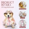 71j6WV5E9cL._AC_SL1500 Dog Raincoat, Clear Flower Dog Rain Jacket, Puppy Dog Raincoats for Small Medium Large Dogs Poncho Raincoat with Hood, Waterproof Rain Coat for Dogs with Harness Hole Portable (Pink,S)