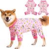 Dog Recovery Suit for Small Medium Large Dogs, Pet Onesie After Surgery Comfort Dog Bodysuit Anti Licking (Small, Purple Bunny)