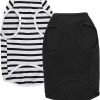 Dog Summer T-Shirts Striped Cotton Vest,Pet Breathable Soft Basic Clothes for Small Medium Larg Boy Girl Dogs,L