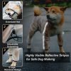 Dog Raincoat, Pet Rain Coat, 4 Legs Dog Rain Jacket with Reflective Stripe, Water Proof Dog Poncho Snow Clothes for Small Medium Large Dogs