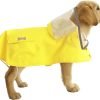 Dog Waterproof Raincoat with Poncho Hoodie, High Reflective Adjustable Yellow Pet Rain Jacket with Leash Hole for Small Medium and Large Dogs (Yellow, XXXX-Large)