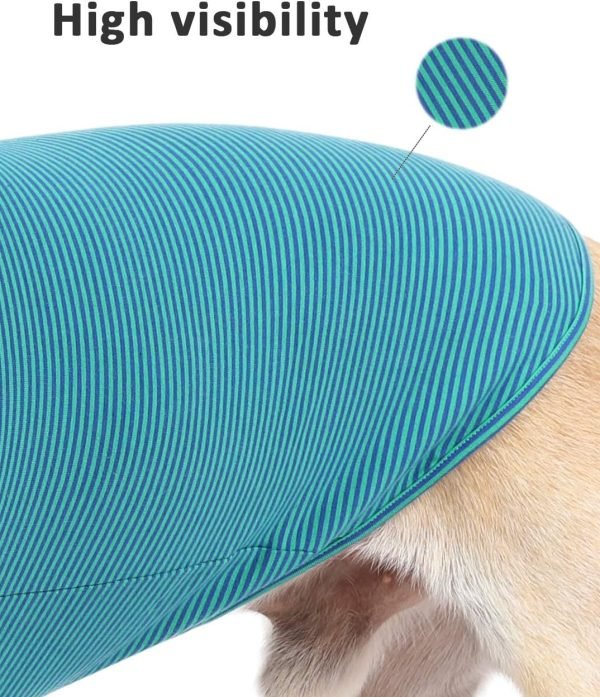 Dog Summer T-Shirts Striped Cotton Vest,Pet Breathable Soft Basic Clothes for Small Medium Larg Boy Girl Dogs,L