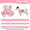 Dog Harness Vest Set for Small Girl Dogs with D-Ring Soft Comfortable Mesh Dog Harness Vest Pet Daisy Floral Bow Tie for Small Medium Large Dogs (Pink, XS)