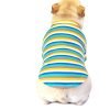 Small Dog Shirts for Small Dogs, Stretchy Dog Summer Clothes French Bulldogs Clothes, Striped Designer Dog Clothes Shirts for Dogs Cats, Puppy Shirts for Small Dogs Boy Girls (M)
