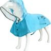 Dog Waterproof Raincoat with Poncho Hoodie, High Reflective Adjustable Yellow Pet Rain Jacket with Leash Hole for Small Medium and Large Dogs (Yellow, XXXX-Large)