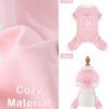 Dog Pajamas Dog Pjs with D-Ring Summer Puppy Clothes for Small Dogs Girl Boy Spring Summer Pet Onesie Jumpsuit Cute Cat Outfit Apparel for Chihuahuh Yorkie(Pink,X-Small)