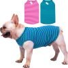 71uHBrXdJXL._AC_SL1500 Dog Shirts Cotton Striped T-Shirts, Breathable Basic Vest for Puppy and Cat, Super Soft Stretchable Doggy Tee Tank Top Sleeveless, Fashion & Cute Color for Boys and Girls (XXL, Rainbow)