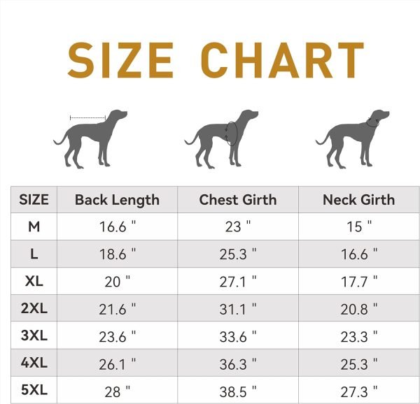 Dog Raincoat, Pet Rain Coat, 4 Legs Dog Rain Jacket with Reflective Stripe, Water Proof Dog Poncho Snow Clothes for Small Medium Large Dogs