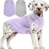 Dog Shirt,Combed Cotton T-Shirts,Soft Cool Boy Girl Tee for Small Dogs Kitty Puppy Chihuahua,Grey Striped S