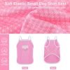 Dog Clothes for Small Dogs Summer Dog Shirt Vest Cute Soft Puppy Clothes Cool Breathable Dog T-Shirt Yorkie Chihuahua Clothes XS~L Pet Clothing Cat Apparel Pink, S