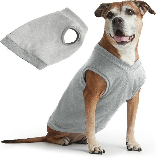 Casual Stretch Comfort Cotton Dog Sweatshirt Sweater Vest for Small Dogs, Medium Dogs, Big Dogs (2X-Large, Royal Blue)