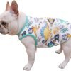 Dog Summer Clothes Dog Cooling Shirt for Small Dogs, Breathable Dog Cooling Vest Summer Dog Clothes French Bulldog Clothes for Small Dogs Boy Girl Frenchie Chihuahua, Dinosaur Pattern