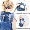 Dog Shirts Clothes Dog Denim Jumpsuit Overalls, Fashion Pet Jean Overalls Apparel, Comfortable Puppy Costumes for Small Medium Dogs&Cat, Dog Denim Shirts, Shirt & Pant Sets, Pets Outfits (M)
