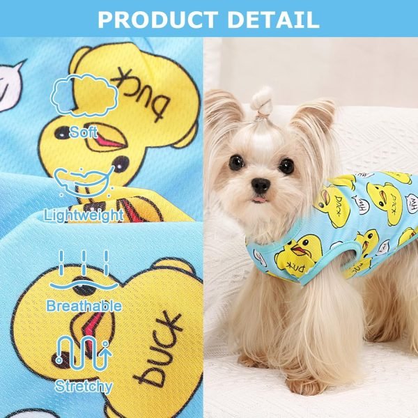 Dog Shirts for Small Dogs Girl Boy Dog Clothes Vest Cute Small Dog Shirt Soft Elastic Puppy Clothes Shirt Vest Pet T-Shirt Breathable Puppy Cat Clothes Tiny Dog Outfit Apparel