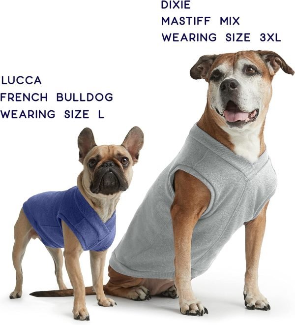 Casual Stretch Comfort Cotton Dog Sweatshirt Sweater Vest for Small Dogs, Medium Dogs, Big Dogs (X-Small, Royal Blue)