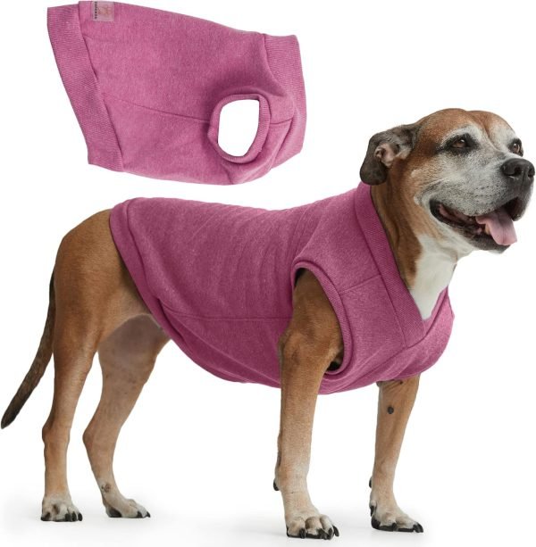 Casual Stretch Comfort Cotton Dog Sweatshirt Sweater Vest for Small Dogs, Medium Dogs, Big Dogs (3X-Large, Black)