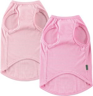 81EEvORoPoL._AC_SL1445 Dog Shirt,Combed Cotton T-Shirts,Soft Cool Boy Girl Tee for Extra Large Dogs Labrador,Pink Rose Striped XXXL