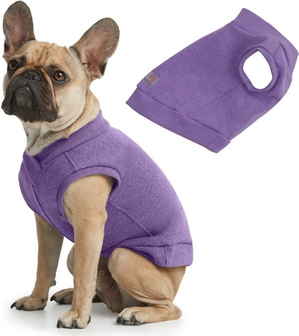 Casual Stretch Comfort Cotton Dog Sweatshirt Sweater Vest for Small Dogs, Medium Dogs, Big Dogs (3X-Large, Black)