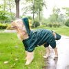 Large Dog Raincoat with Leash Hole, Full Coverage Slicker Dog Rain Coat Hoodie, Animal Shape Waterproof Jacket for Small Medium Large Dogs Dinosaur 4XL