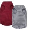 Dog Summer T-Shirts Striped Cotton Vest,Pet Breathable Soft Basic Clothes for Small Medium Larg Boy Girl Dogs,L