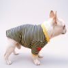 81PEBMGGGfL._AC_SL1500 Striped Dog TShirts for Small Medium Dogs Boy Girl, Spring Summer Dog T Shirt Sweatshirt for French Bulldogs Pugs Chihuahua, Embroidered Hearts On Sleeves(L)