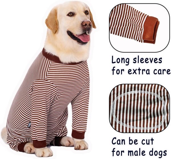 Dog Bodysuit Post Surgery Dog Onesie with Zipper Full Body Dog Pajamas Large Medium Dog Shedding Suit Surgical Suit for Dogs Female/Male Dog Surgery Suit Recovery Suit after Surgery Spay Suit