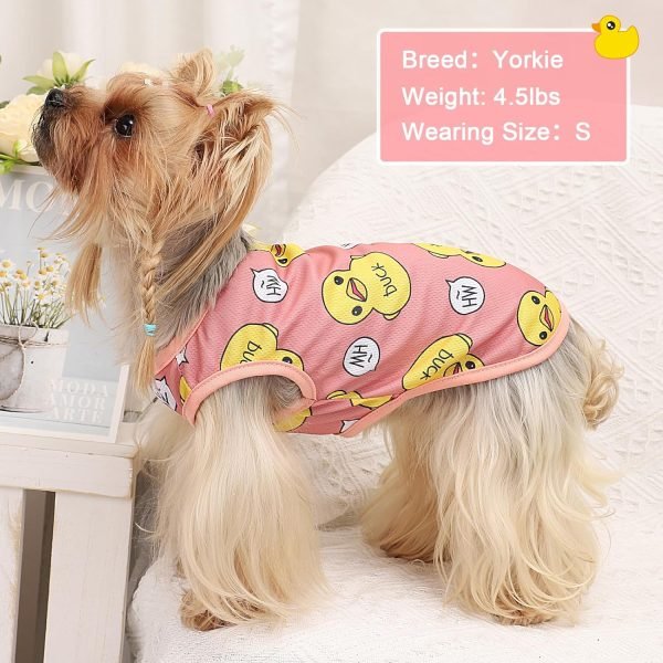Dog Shirts for Small Dogs Girl Boy Dog Clothes Vest Cute Small Dog Shirt Soft Elastic Puppy Clothes Shirt Vest Pet T-Shirt Breathable Puppy Cat Clothes Tiny Dog Outfit Apparel