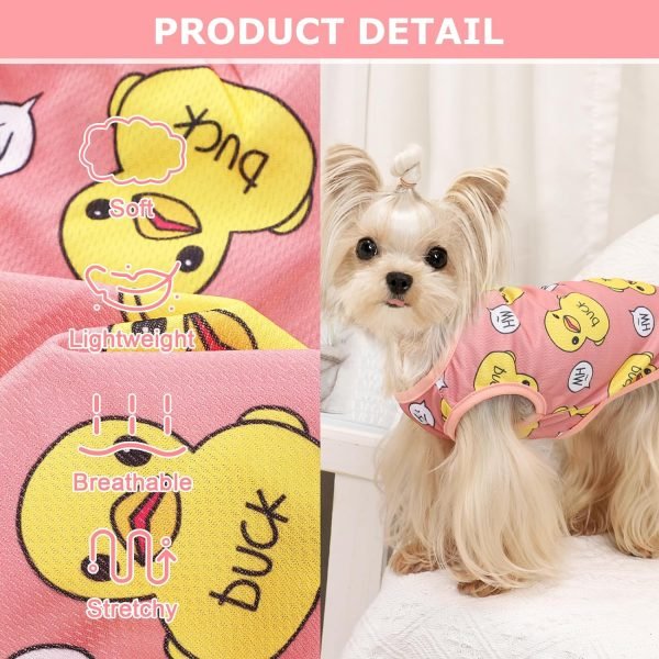 Dog Shirts for Small Dogs Girl Boy Dog Clothes Vest Cute Small Dog Shirt Soft Elastic Puppy Clothes Shirt Vest Pet T-Shirt Breathable Puppy Cat Clothes Tiny Dog Outfit Apparel