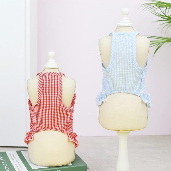 Cooling Dog Vests Set Cute Dog Shirts for Small Medium Stylish Soft Cat Tank Top Blue Red X-Large