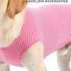 Dog Summer T-Shirts Striped Cotton Vest,Pet Breathable Soft Basic Clothes for Small Medium Larg Boy Girl Dogs,L
