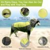 Dog Raincoat,Dog Waterproof Jacket,Reflective Dog Jacket with Hoodie,Lightweight Dog Poncho Slicker,Dog Rain Coat for Medium Large Dogs (Green, X-Large)