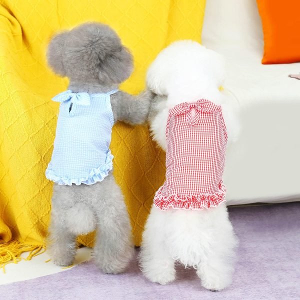 Cooling Dog Vests Set Cute Dog Shirts for Small Medium Stylish Soft Cat Tank Top Blue Red X-Large