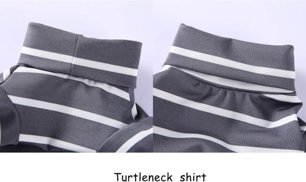 Dog Costumes Four-legged Clothes Turtleneck Color Stripes Shirt Soft Puppy Pajamas Spring Summer Pet Blouse